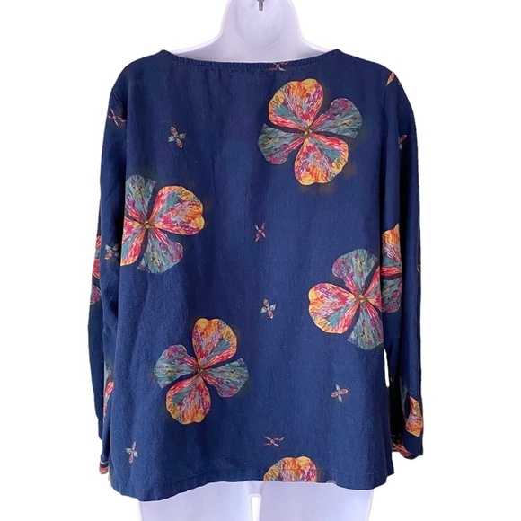 Cellabie Cotton Blend Floral Top Soft Designed in France XL - Picture 7 of 8